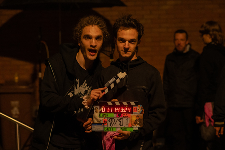 Matic Dominko in direktor fotografije Klemen Lorber na snemanju